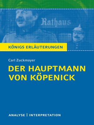 cover image of Der Hauptmann von Köpenick von Carl Zuckmayer.